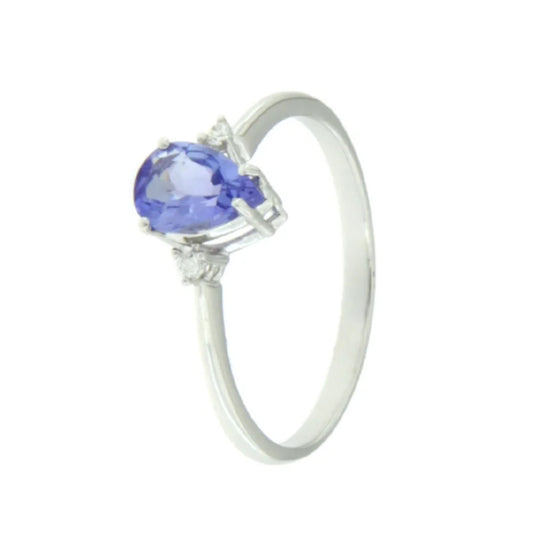Anello Tanzanite e Diamanti  PROMESSE GIOIELLI AG75TANZ