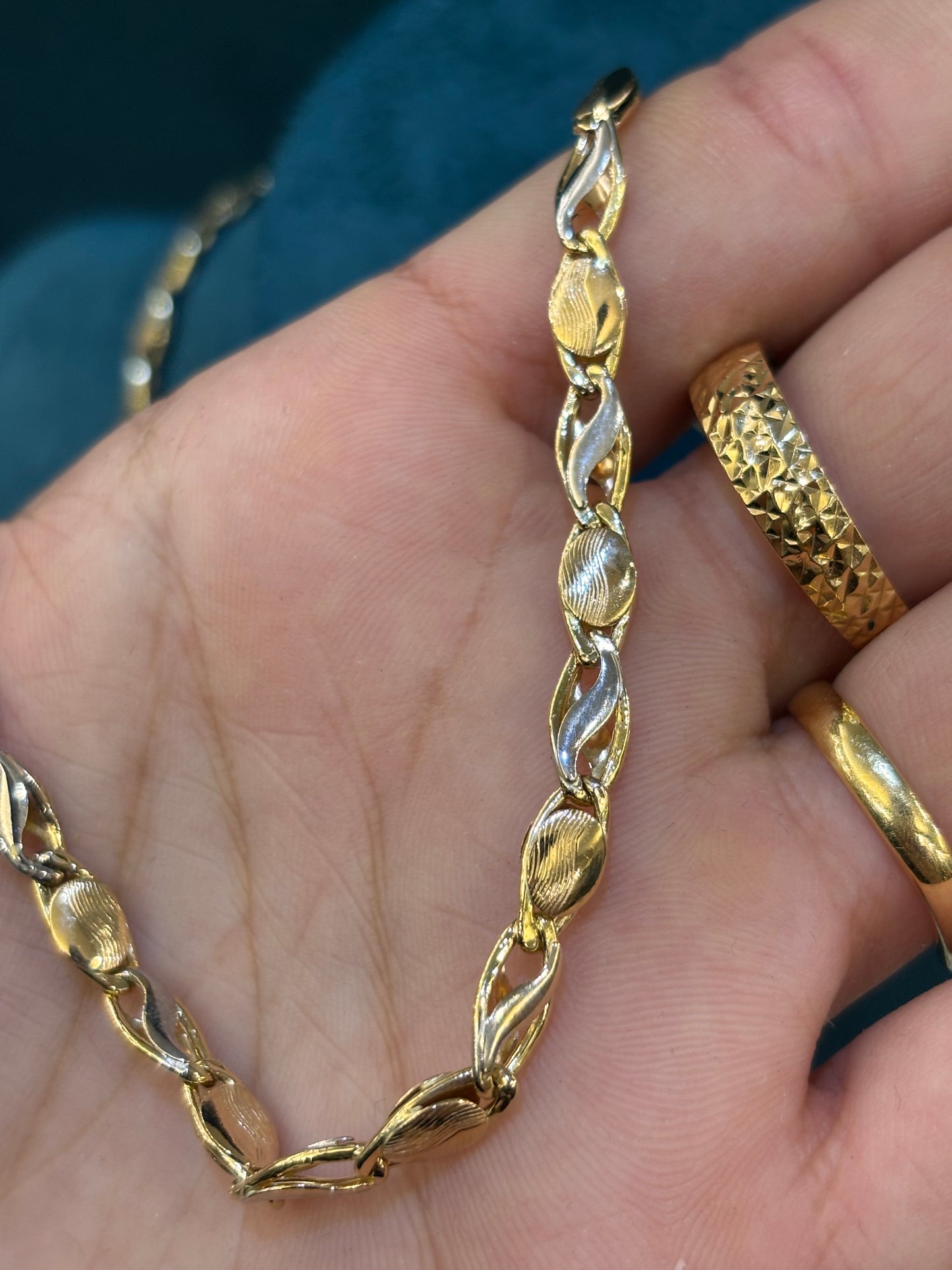 Collana Uomo Oro giallo e Bianco 18 Carati
