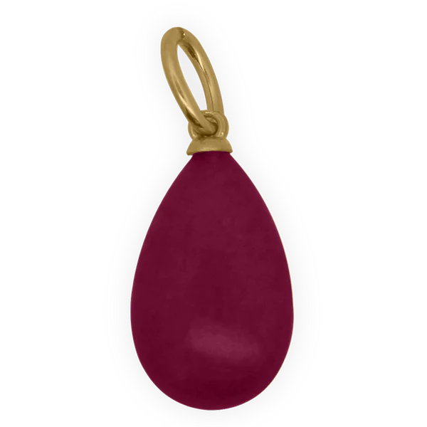 RUE DES MILLE Charm Goccia Giada Burgundy collezione CHARMBAR CB-CN65