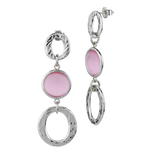 Orecchini pendenti con cristalli rosa chiaro XOR756R