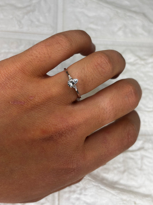 Anello Goccia oro 18 Carati Acquamarina e Diamanti PROMESSE GIOIELLI