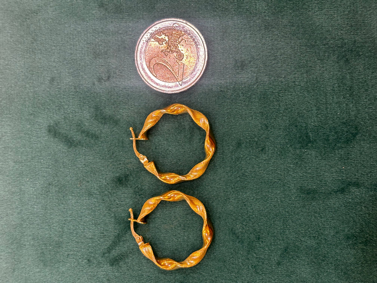 Orecchini Oro giallo cerchio Torchon