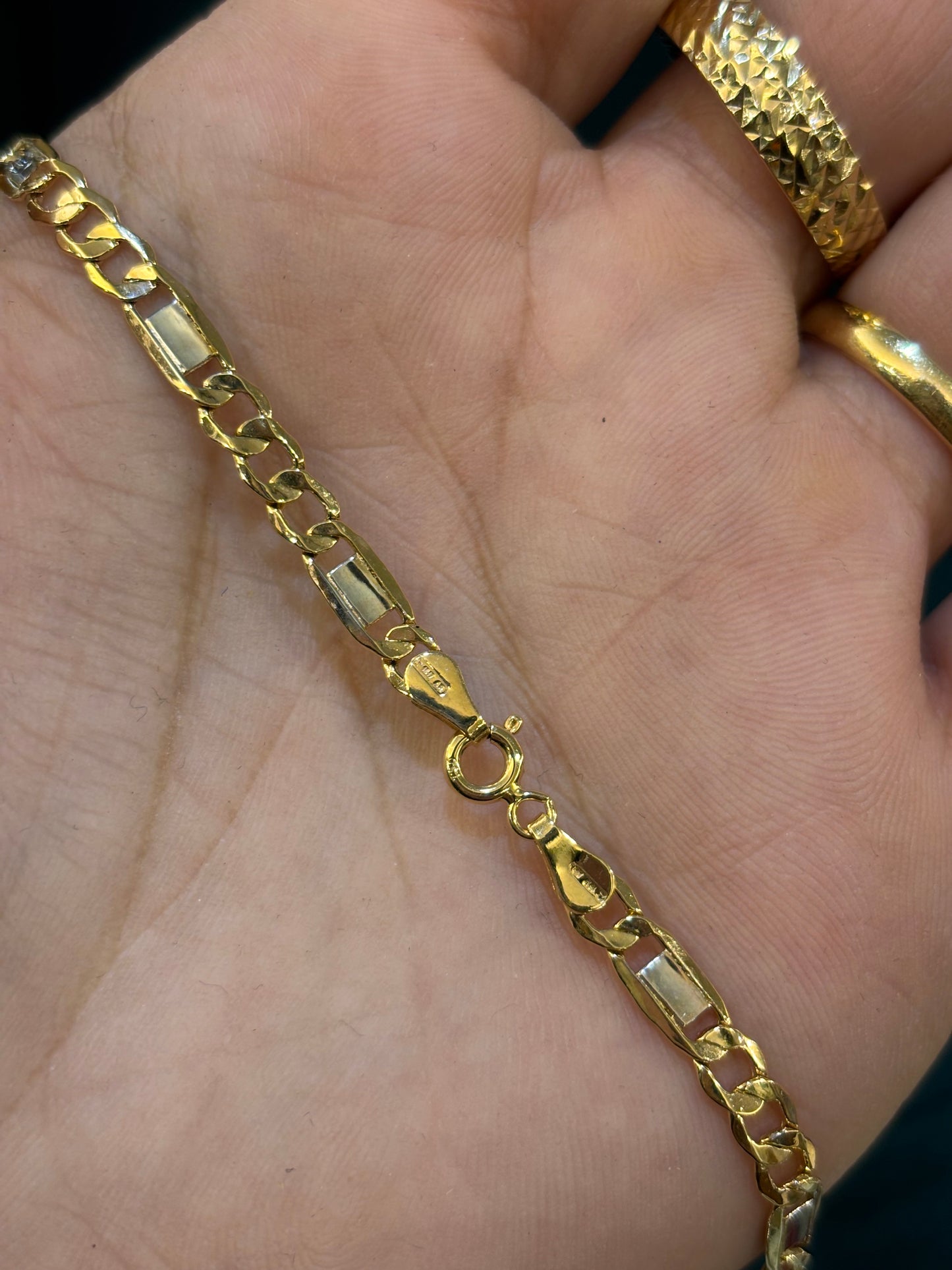 Collana Uomo Oro Giallo e Bianco 18 Carati