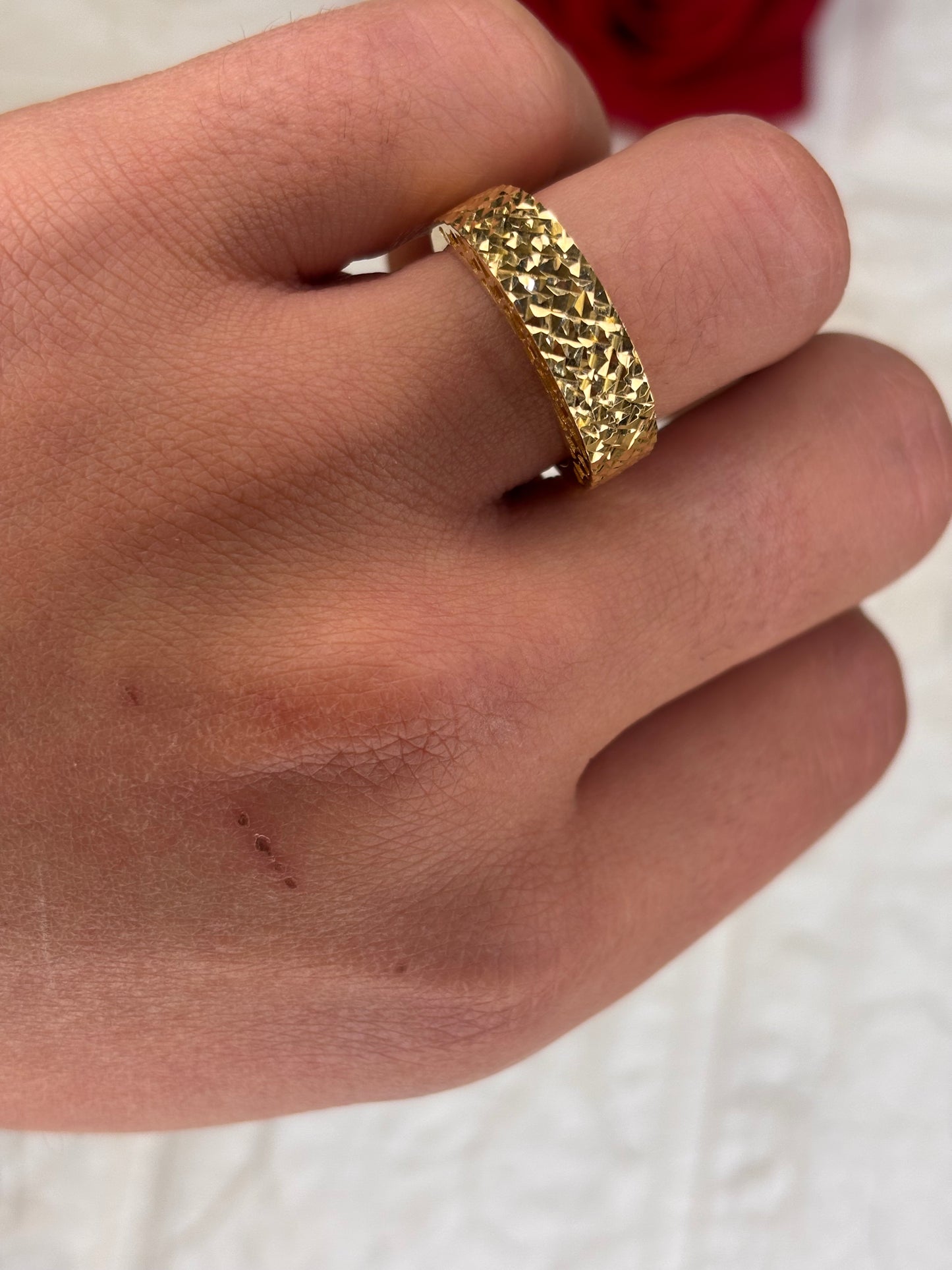 Anello Fascia Diamantata Oro Giallo 18 Carati