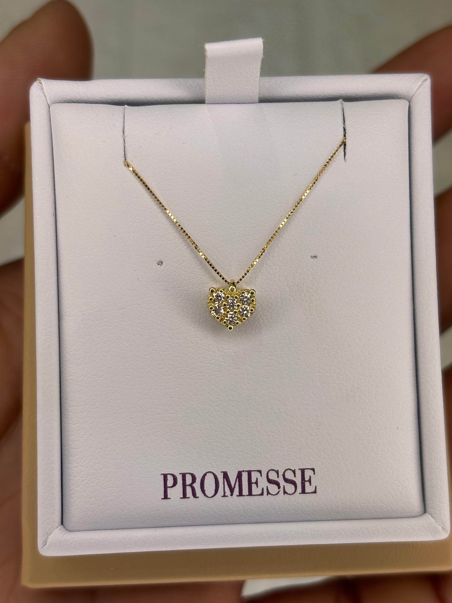 Collana Punto Luce Cuore Magic Oro giallo Promesse Gioielli