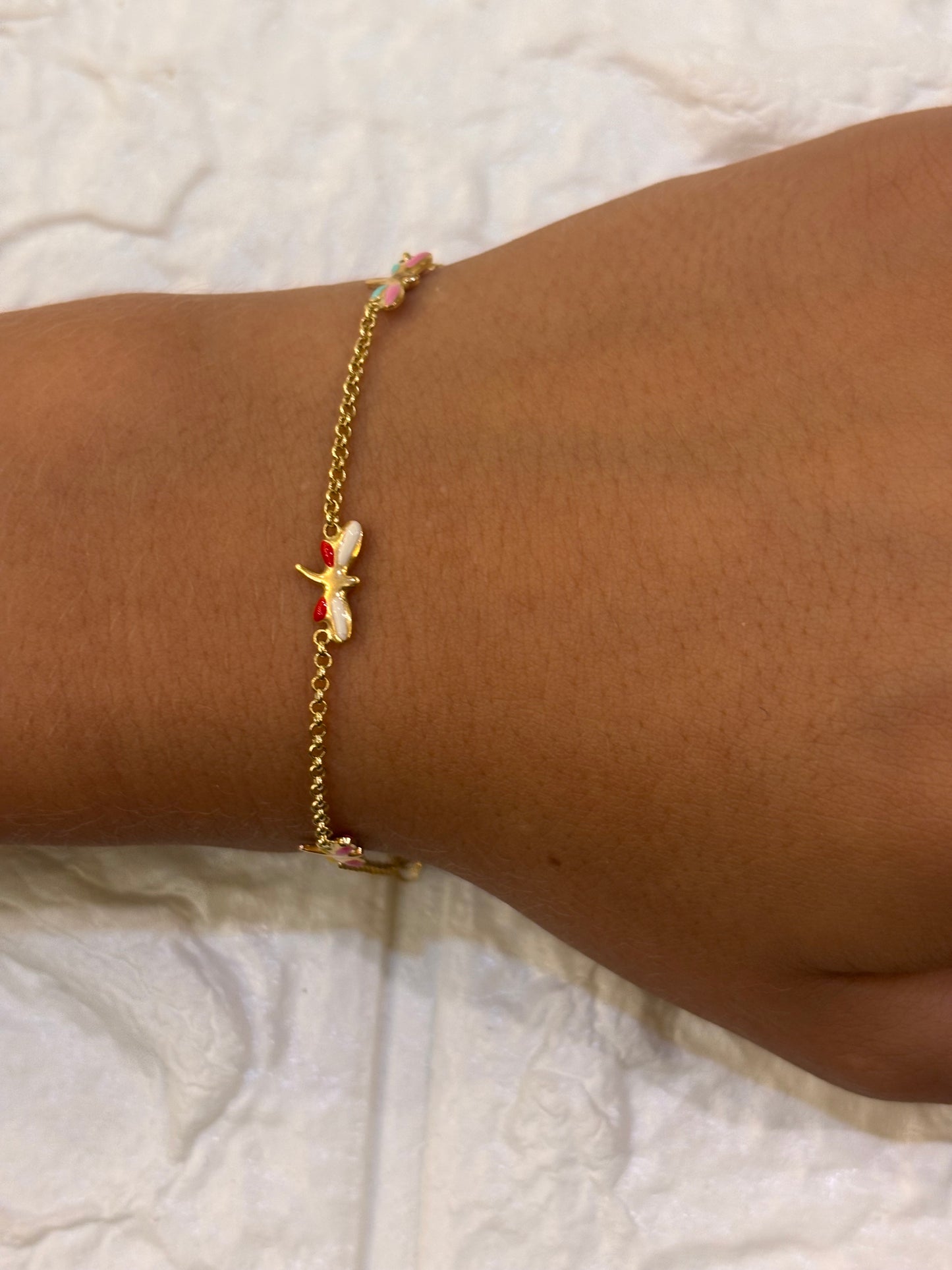 Bracciale Bimba libellule oro 18 carati