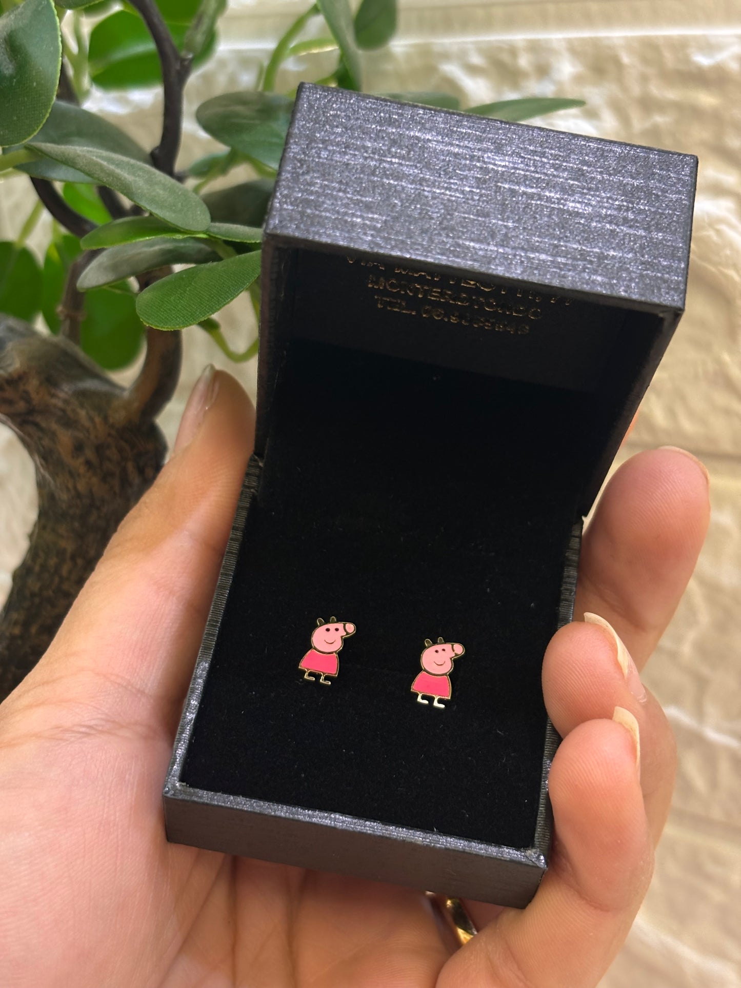 Orecchini Bimba Oro 18 carati Peppa Pig