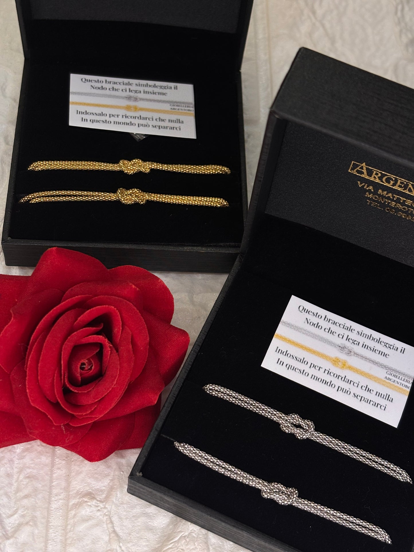 Bracciale Nodo D’ Amore Lui& Lei Argento 925