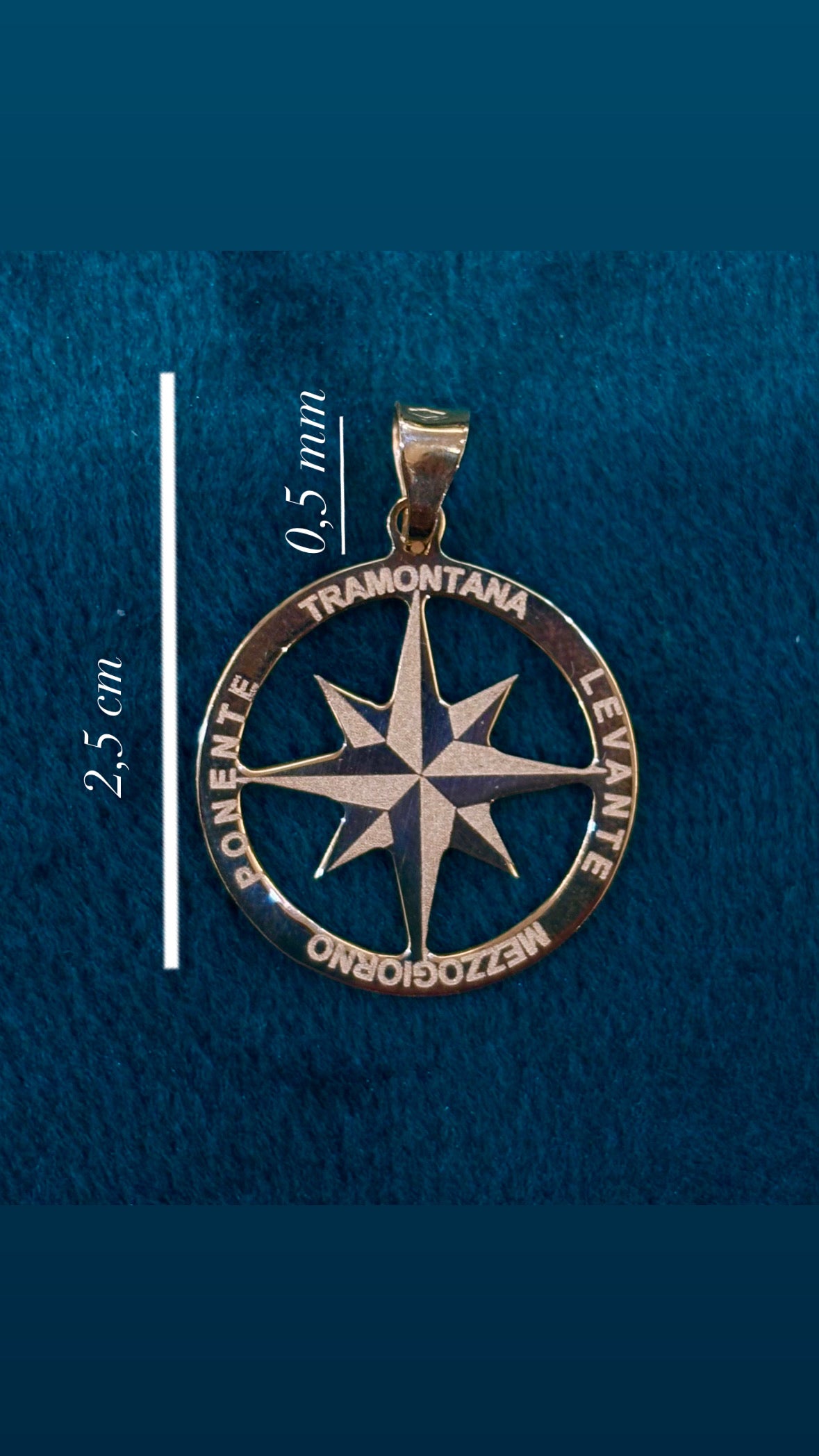 Ciondolo Oro 18 Carati Rosa dei Venti  cod. 04