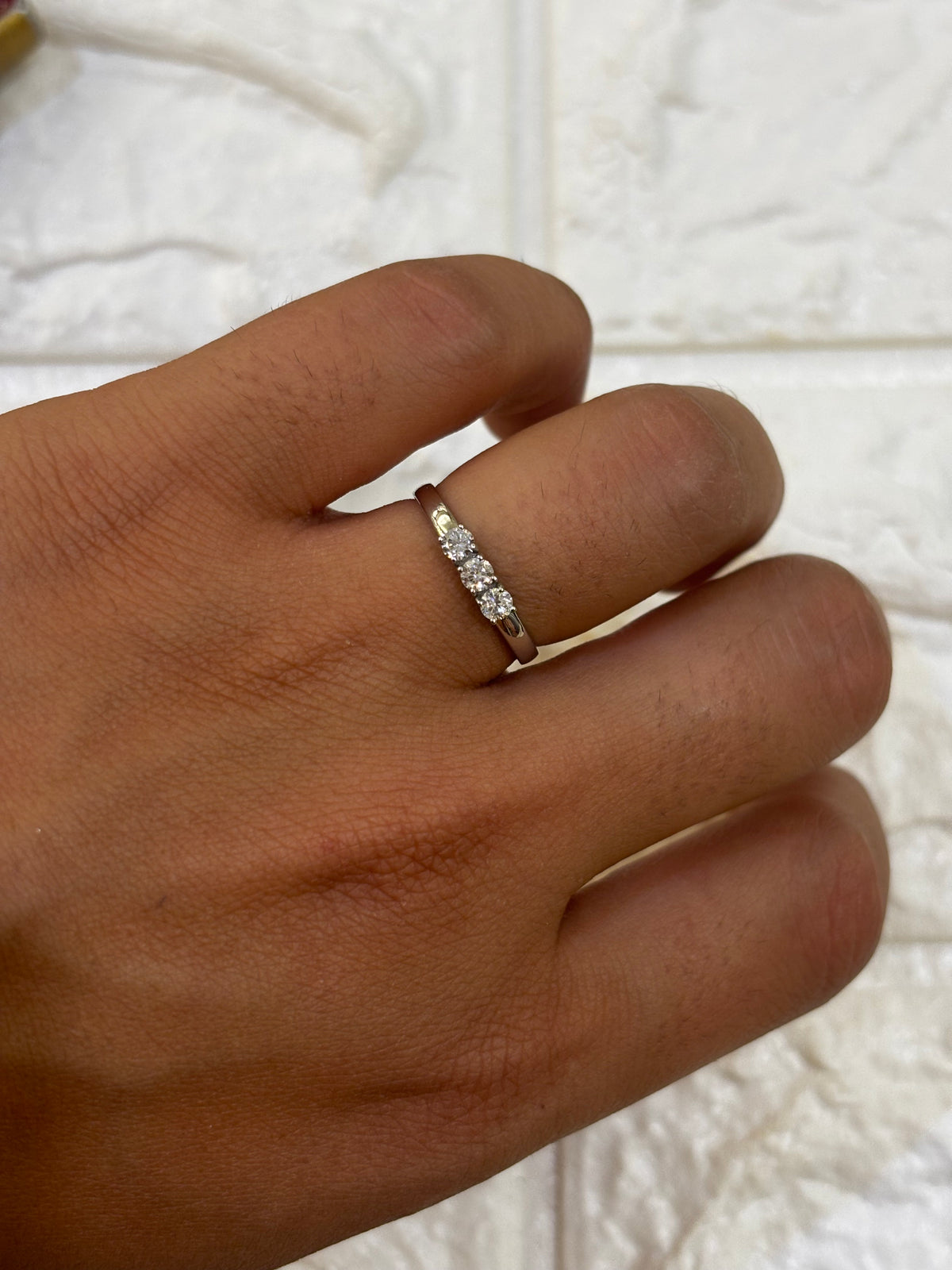 Anello Trilogy oro bianco 18 carati