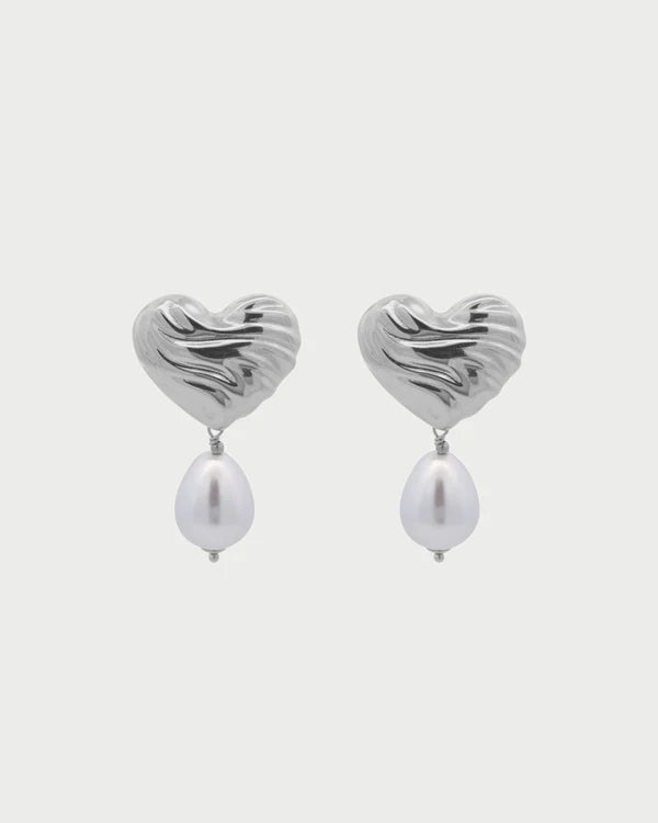 RUE DES MILLE 
Coppia di orecchini Cuore Bold Perle collezione BOLDHEART OR-033M3AU  OR-033M3RH
