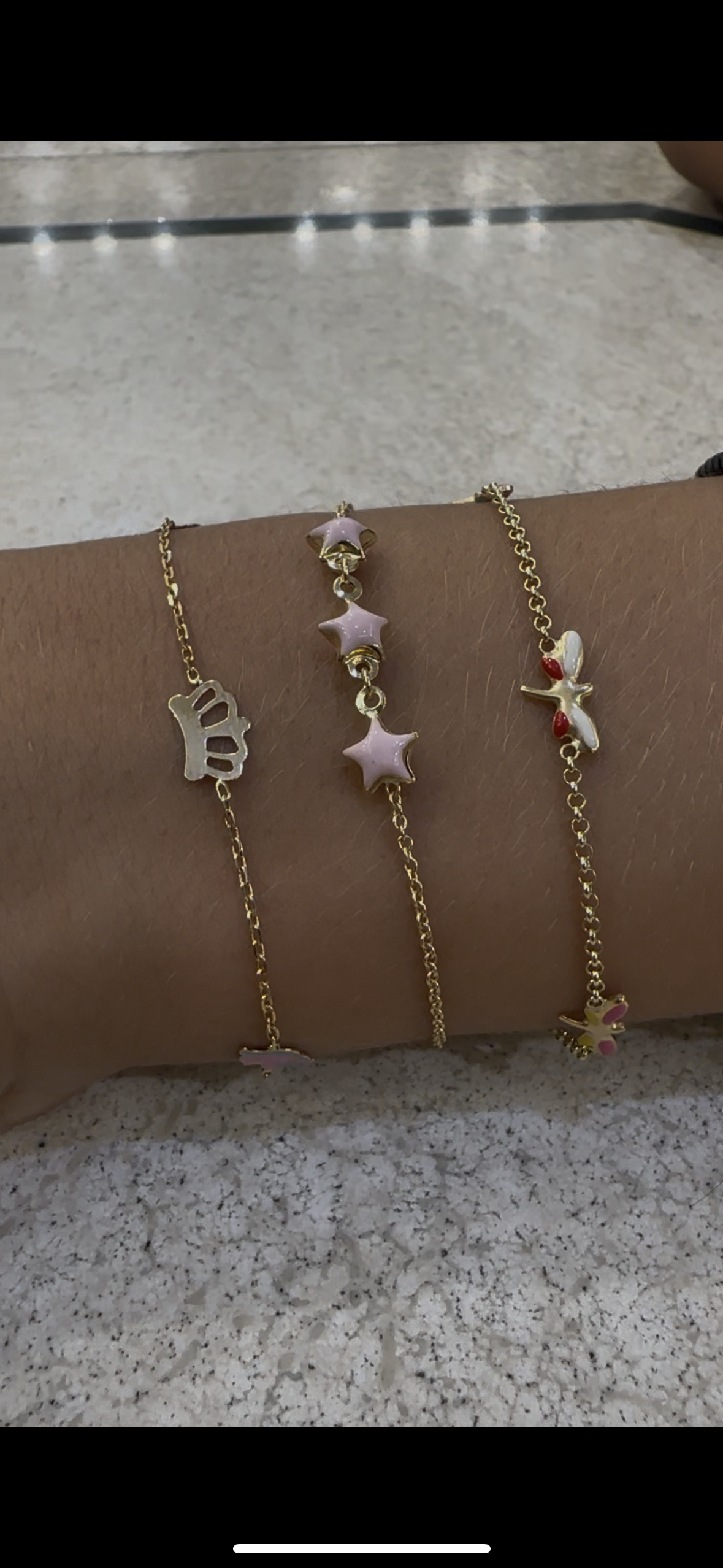 Bracciale Bimba Stelle Oro 18 Carati