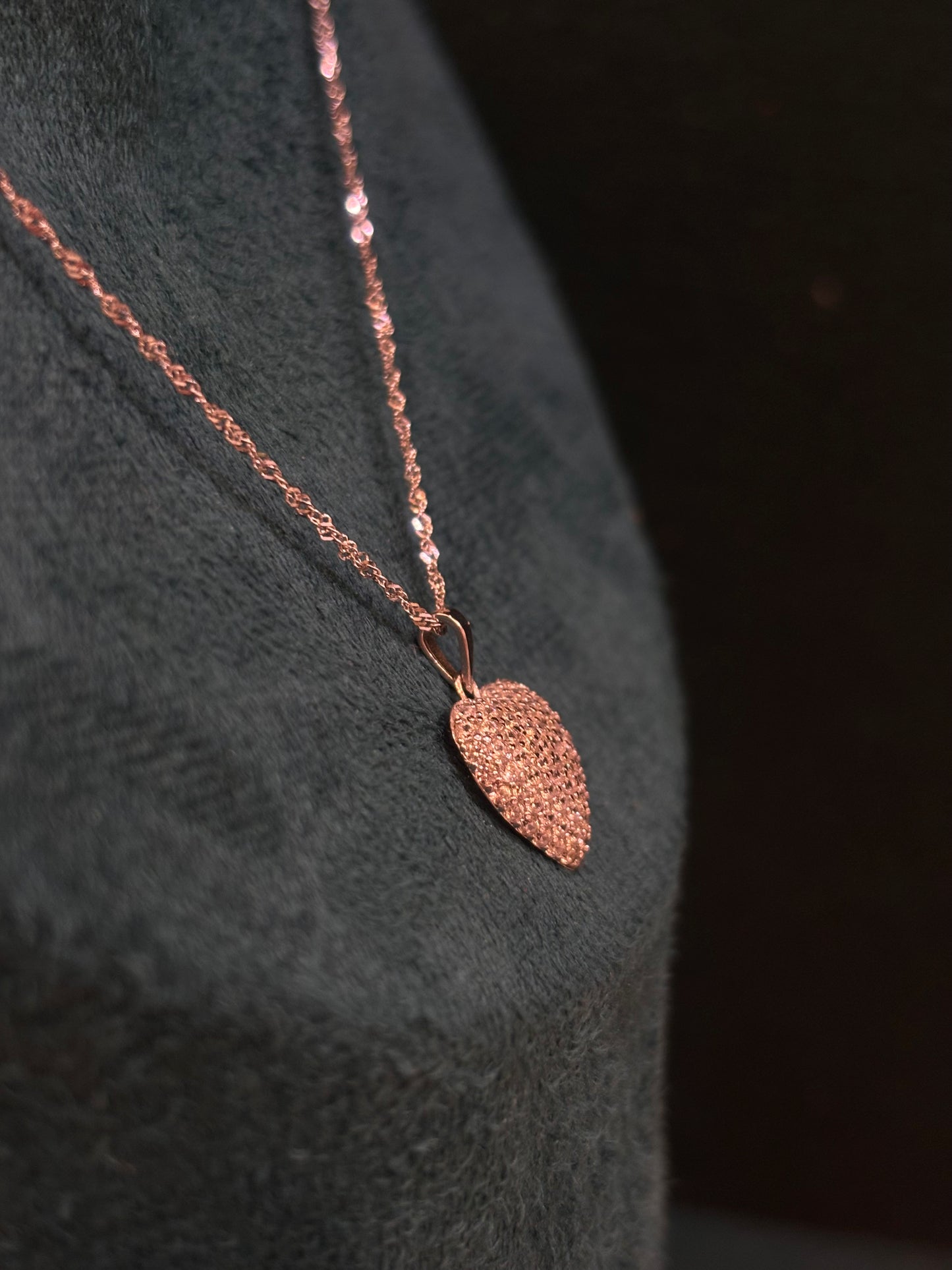 Collana Cuore Oro Bianco 18 Carati