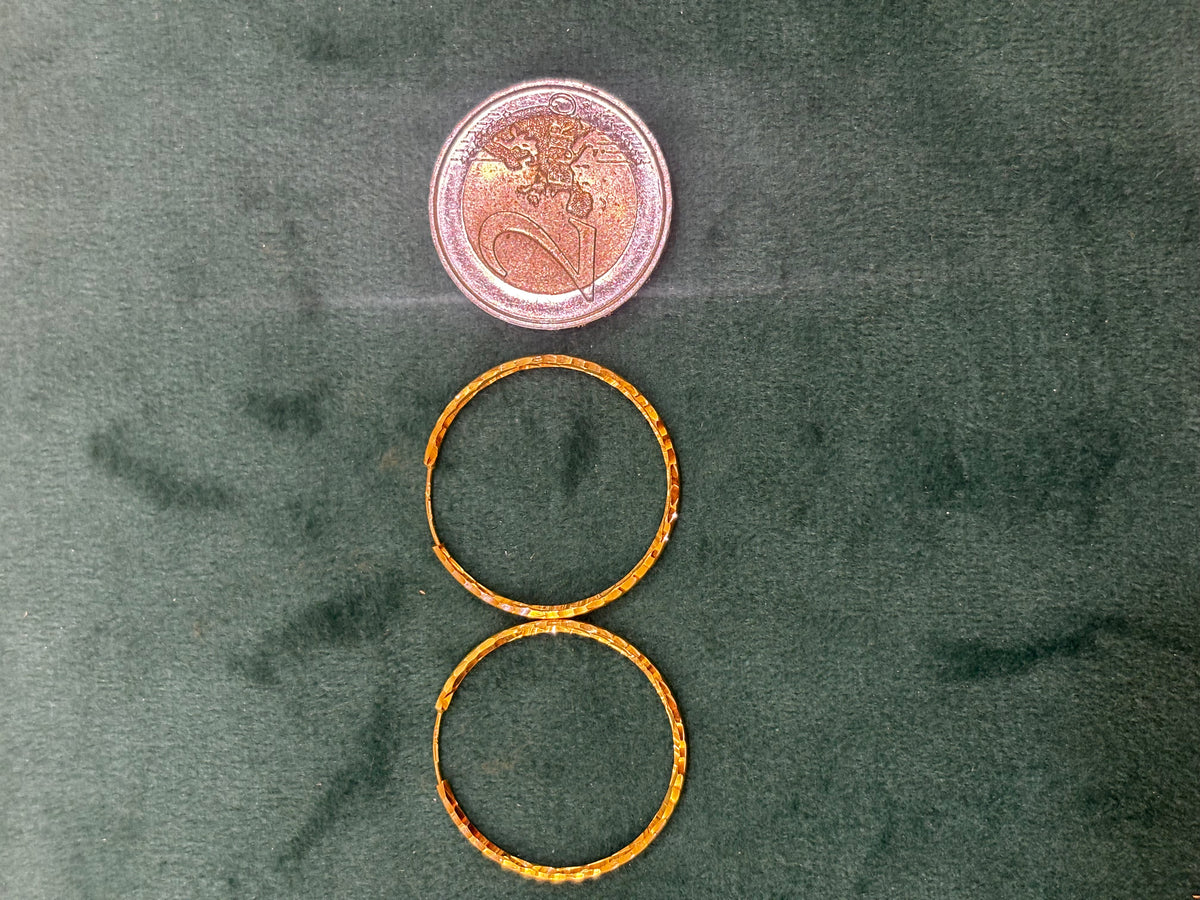 Orecchini oro giallo cerchio diamantati