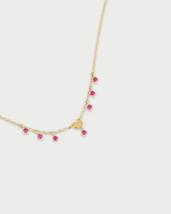 RUE DES MILLE Girocollo mini cuore e punti luce pendenti Collezione ESSENCE GRZ-024M2CUOAU