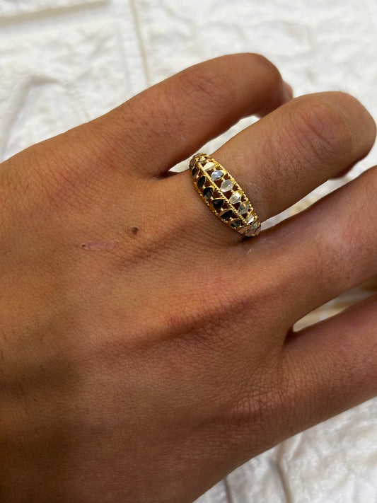 Anello Fascia filigrana in Oro Giallo 18 Carati