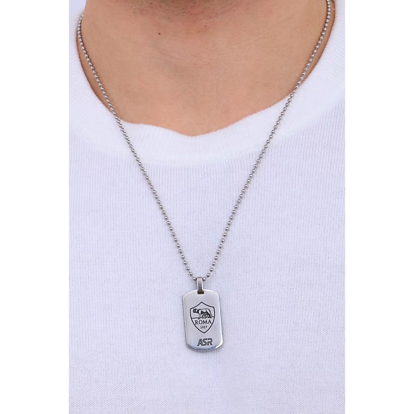collana uomo gioielli Squadre di calcio A.S. Roma B-RC005UAS