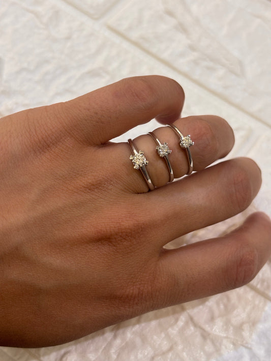 ANELLO SOLITARIO ORO E DIAMANTE PROMESSE GIOIELLI