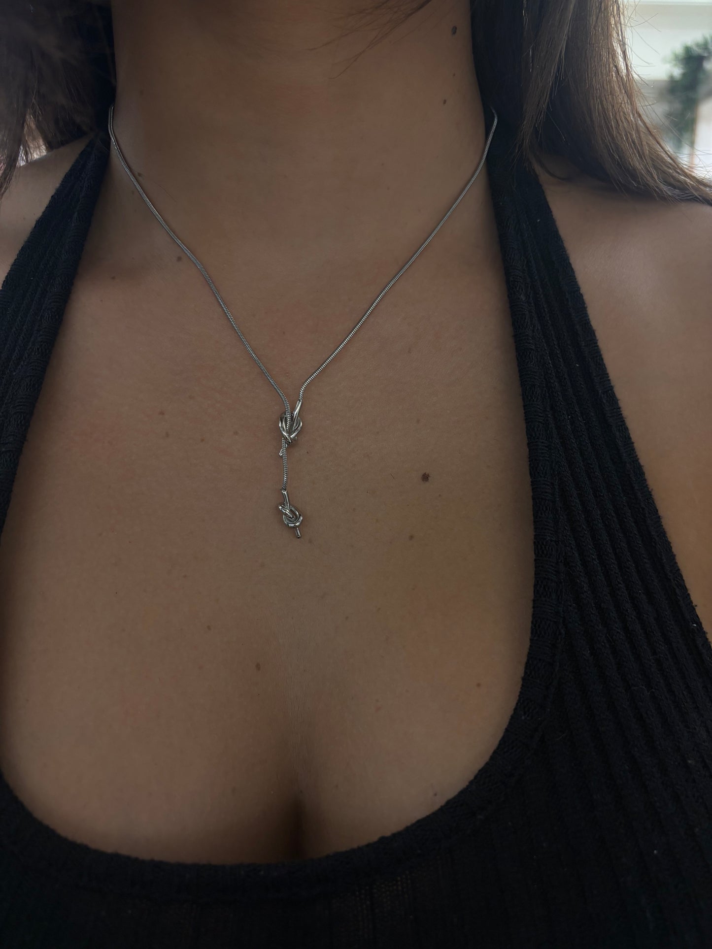 Collana Nodo pendente acciaio