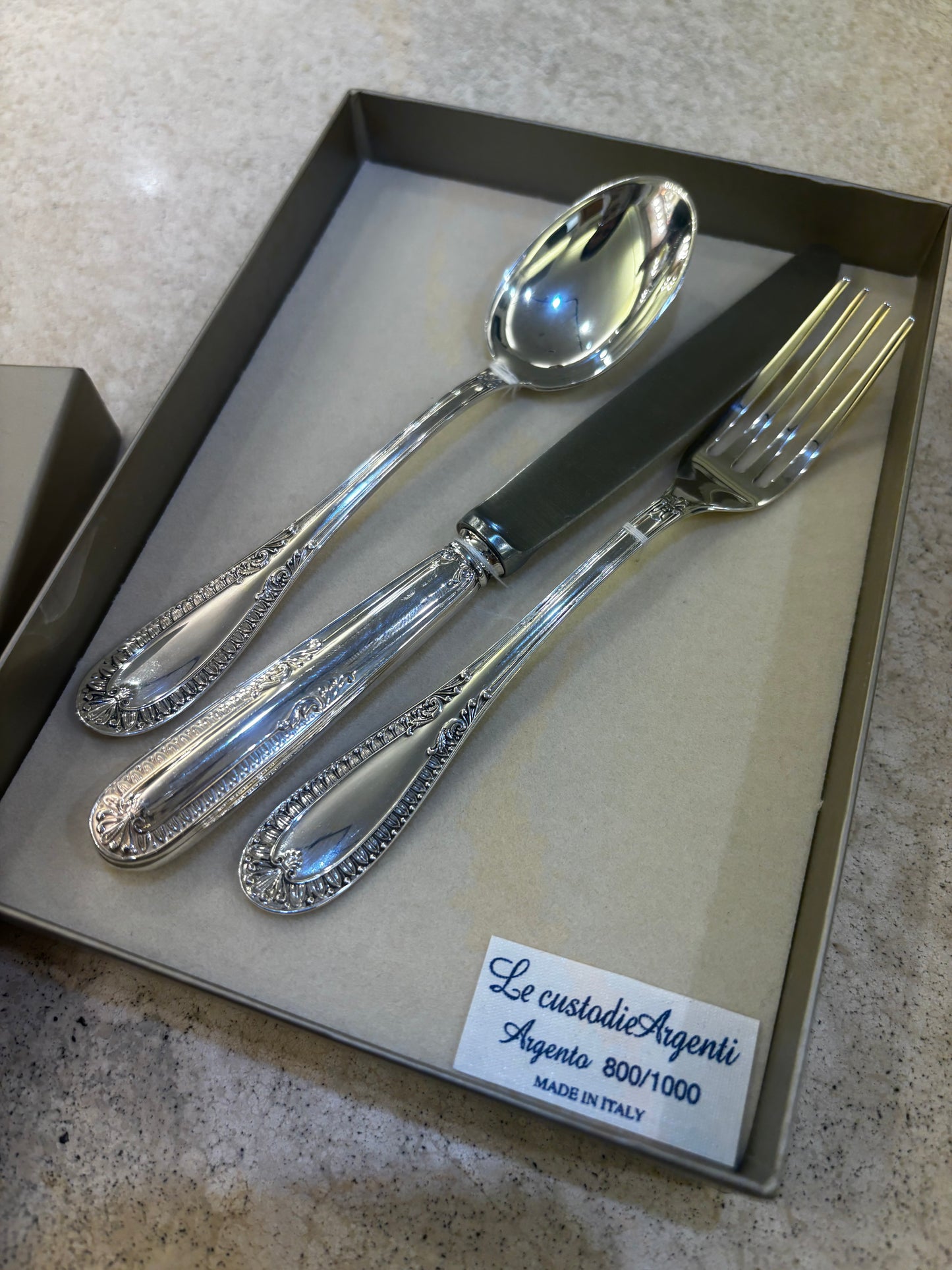 Set posate Argento 800