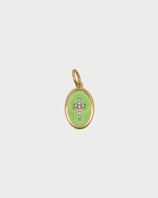 RUE DES MILLE Charm Cross Green collezione CHARMBAR CB-CN23