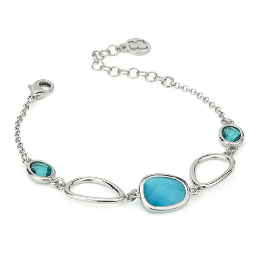 Bracciale con cristalli turchesi XB1041A