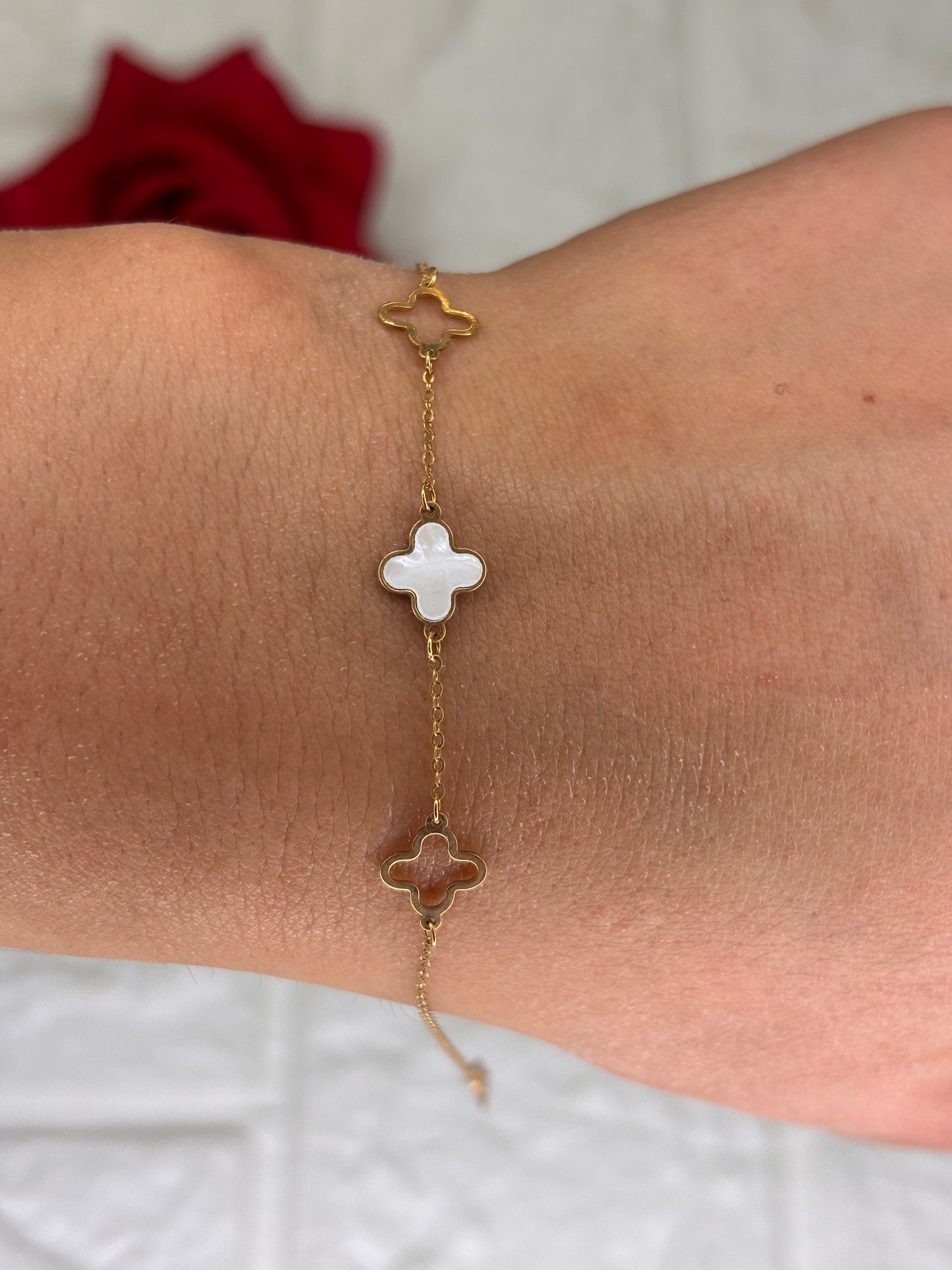 Bracciale Quadrifoglio Oro Giallo 18 Carati