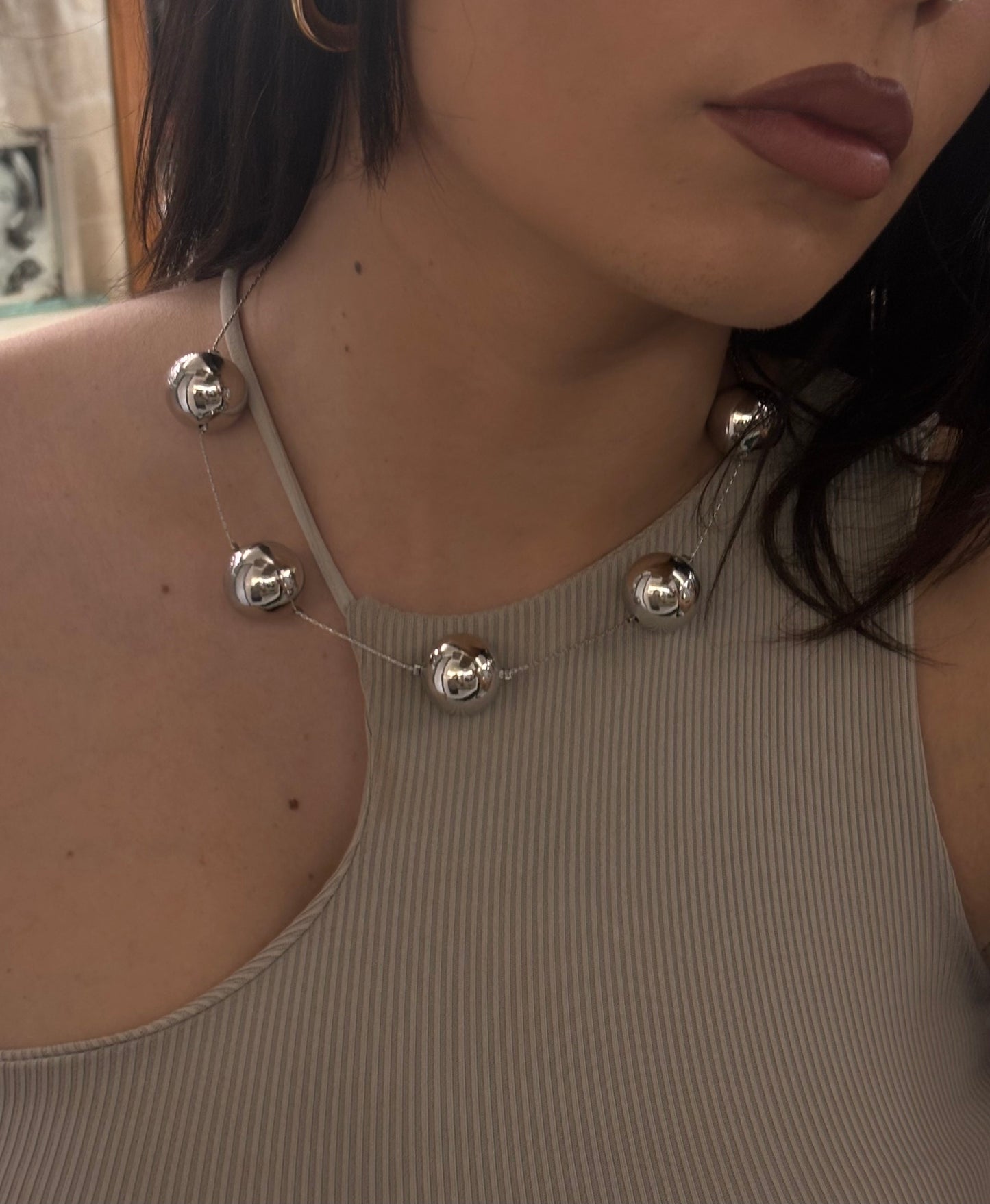 Collana con Palline Acciaio