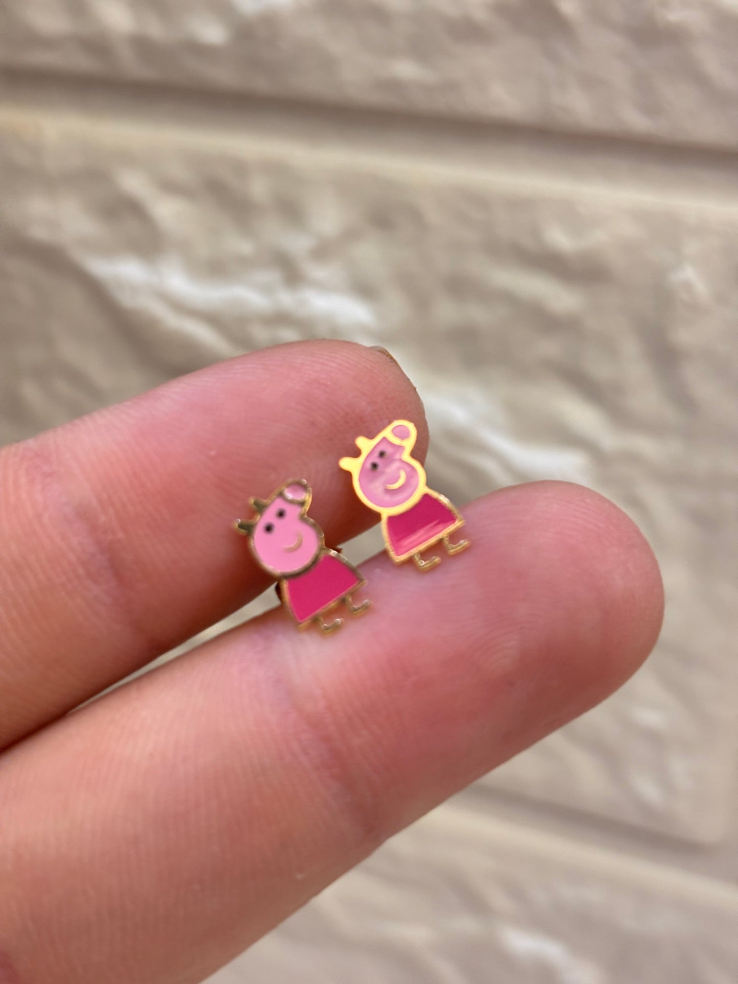 Orecchini Bimba Oro 18 carati Peppa Pig