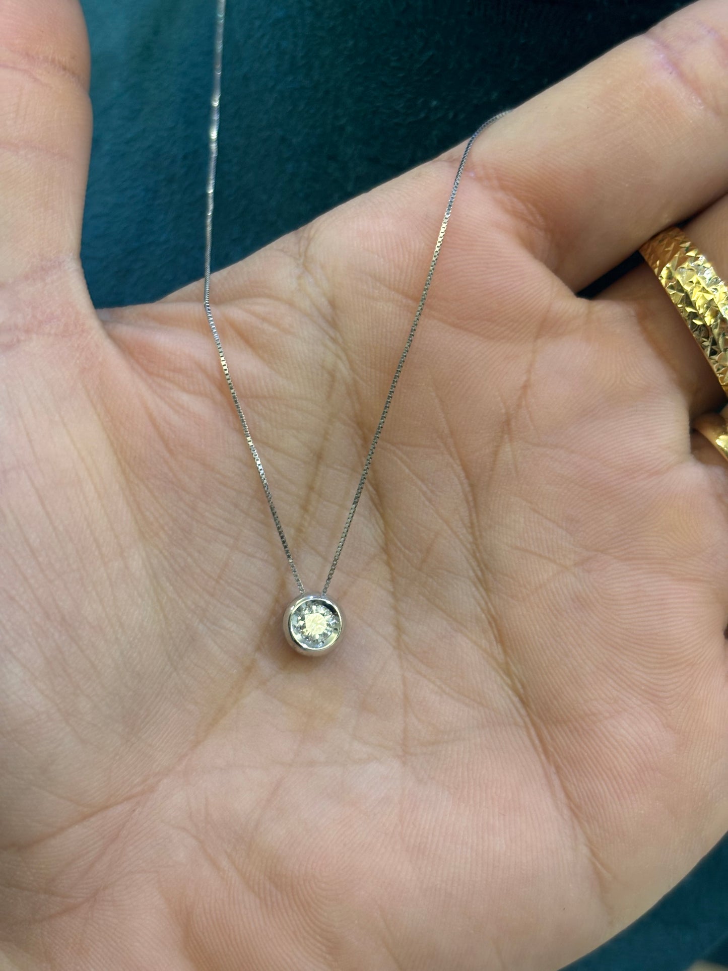 Collana punto luce cipollino oro 18 carati e Diamante PROMESSE GIOIELLI COD.PPLA0