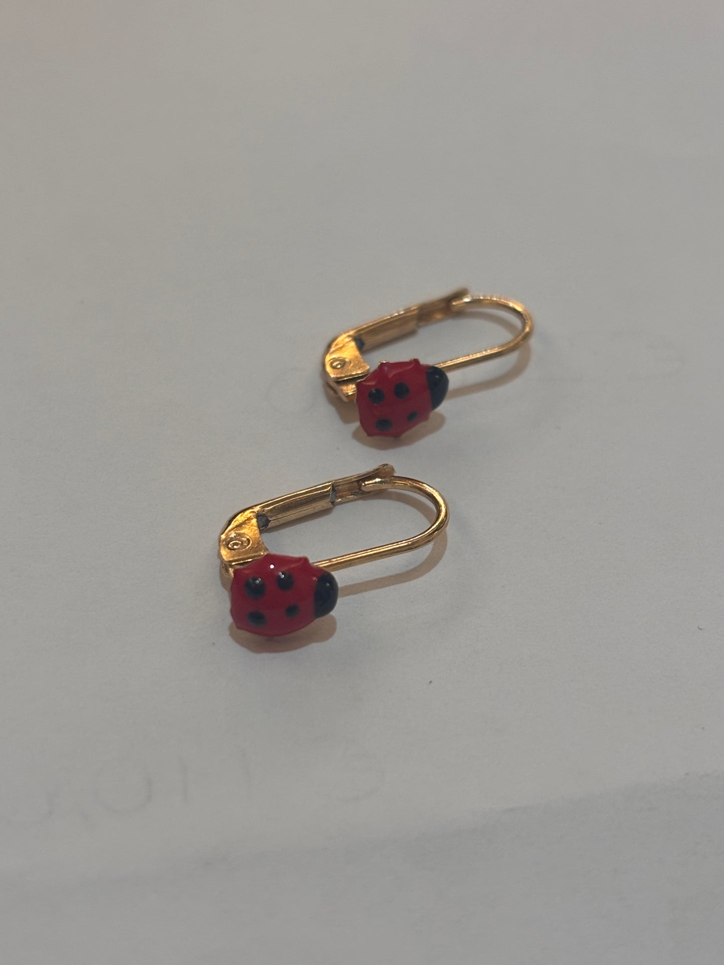 Orecchini Coccinella Oro Giallo 18 Carati