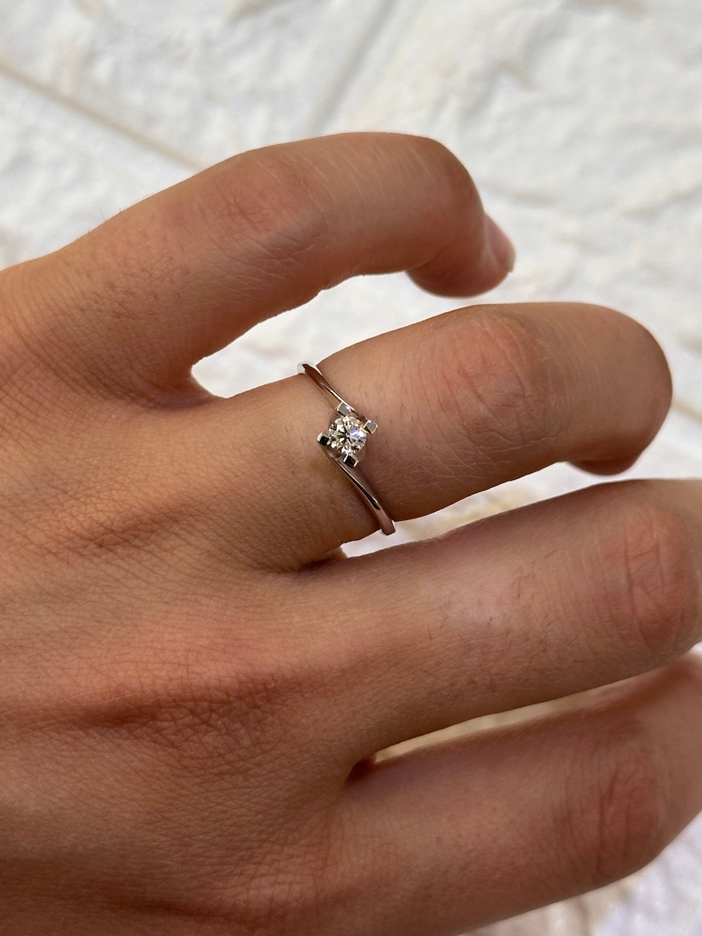 ANELLO SOLITARIO ORO E DIAMANTE PROMESSE GIOIELLI
