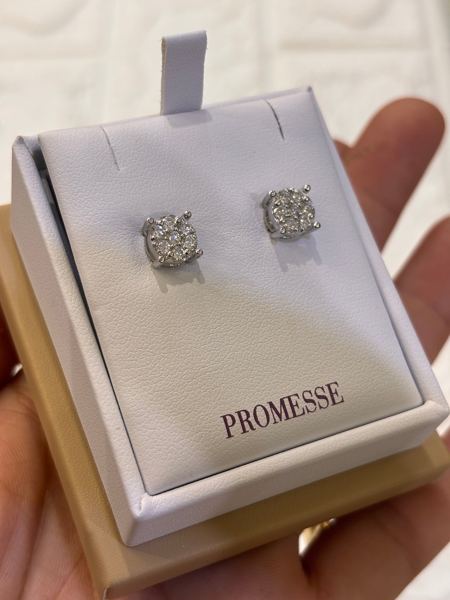 Orecchini Punto Luce Magic Oro Bianco Promesse Gioielli