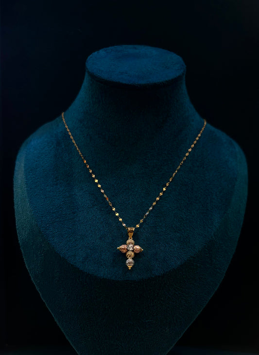 Collana Croce Oro 18 Carati