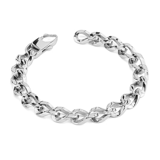 Bracciale uomo con maglia grumetta ad elica ABR742