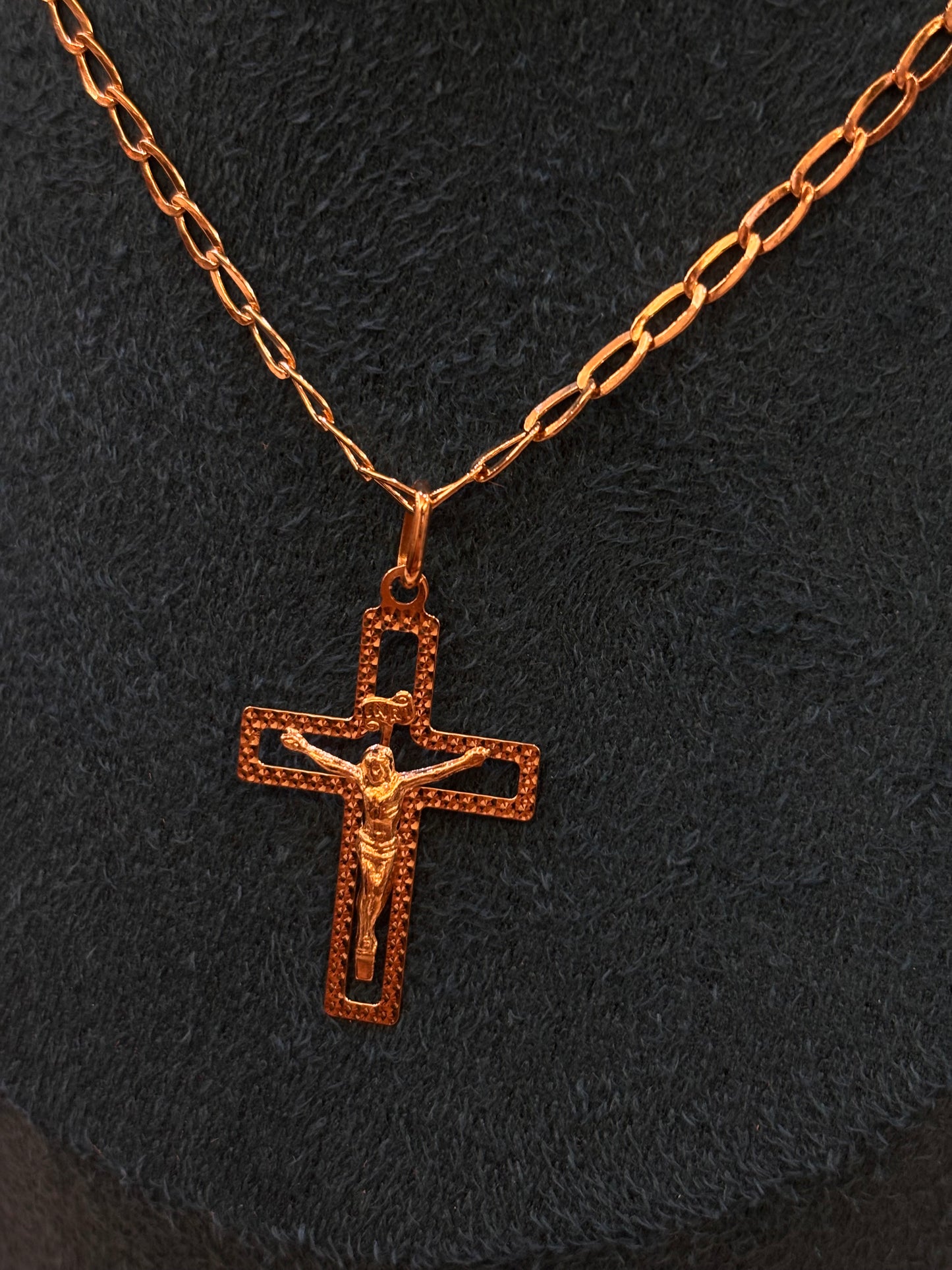 Collana Crocifisso Oro Giallo 18 Carati