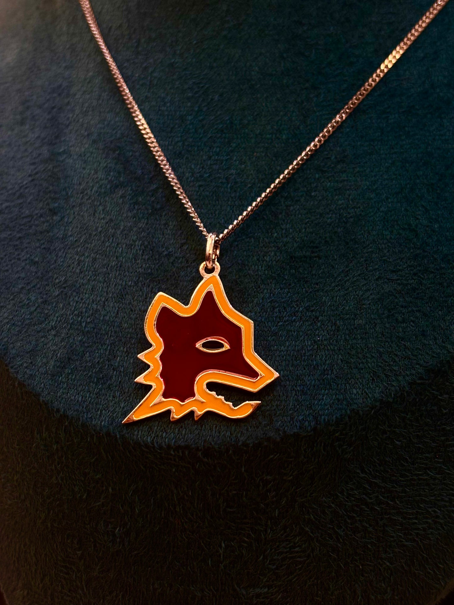 Collana Uomo Lupa ASRoma Argento