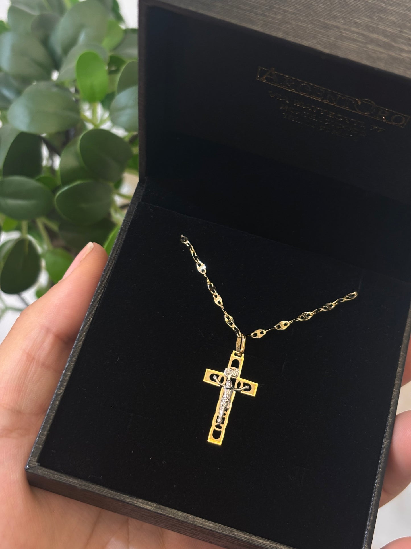 Collana Crocifisso Oro Giallo 18 Carati
