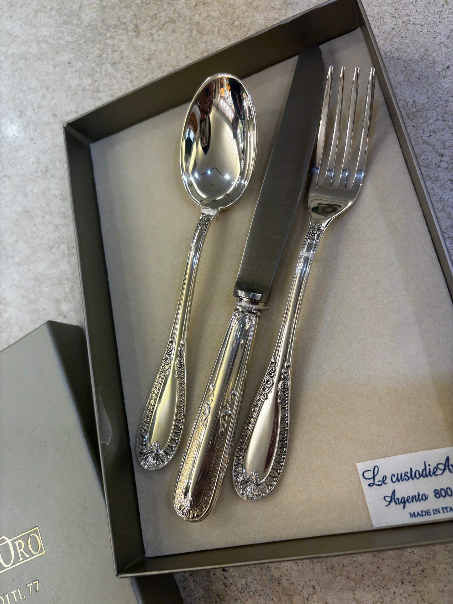 Set posate Argento 800