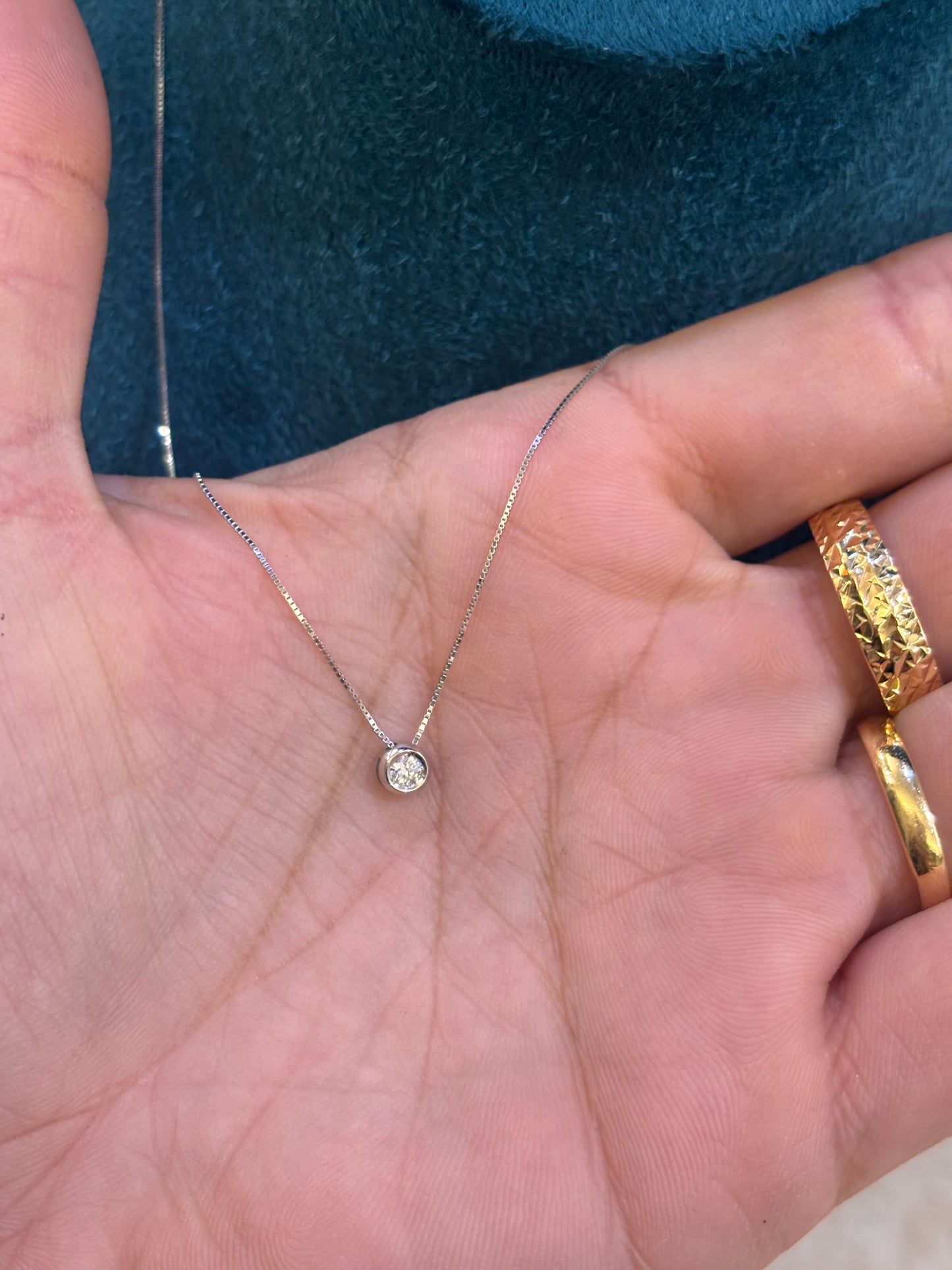 Collana Punto Luce Oro Bianco 18 Carati e Diamante PROMESSE GIOIELLI COD. PPLA0