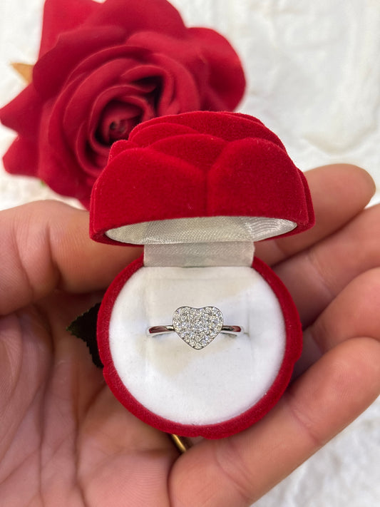 Anello Cuore con zirconi Argento 925
