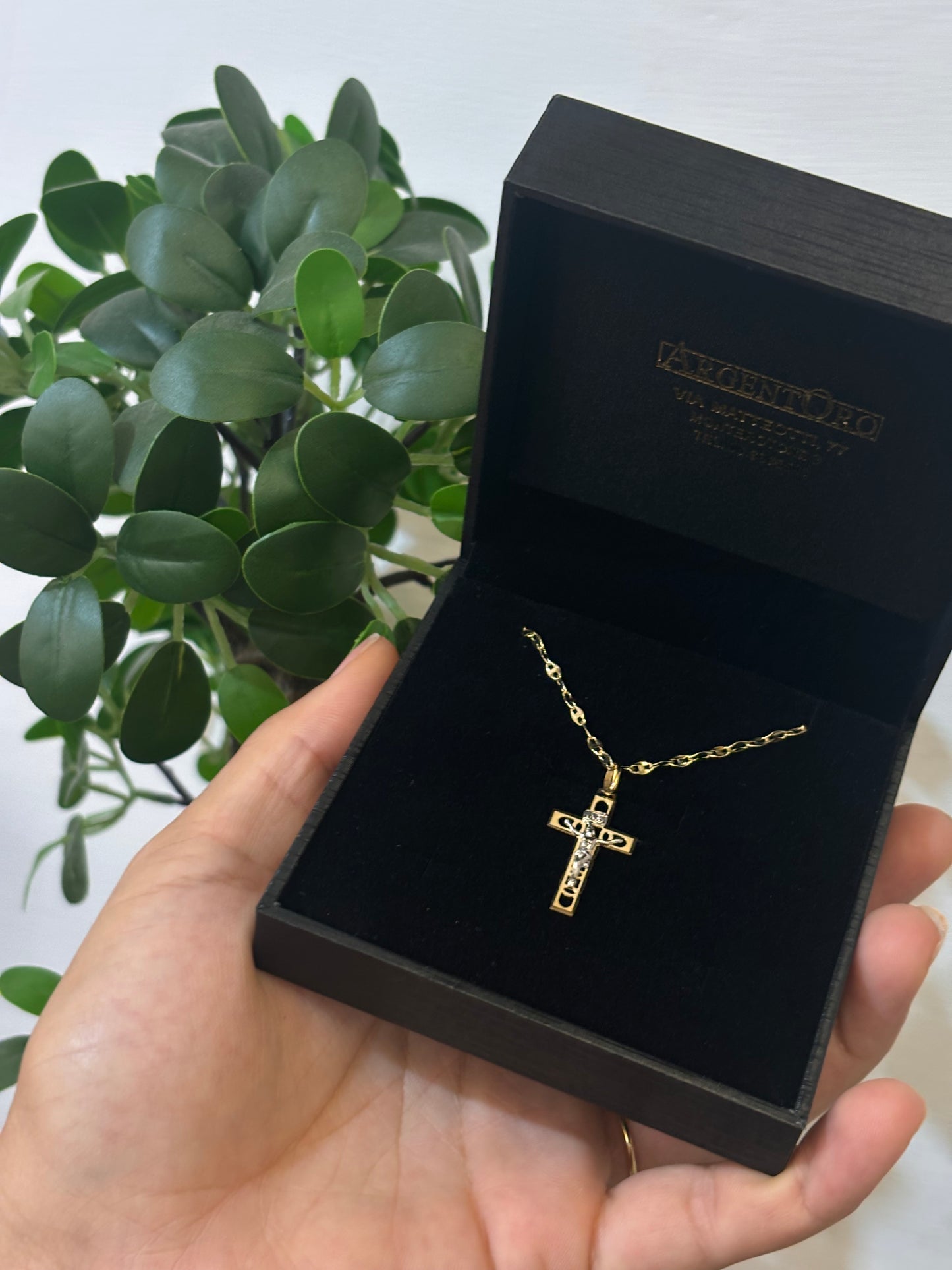 Collana Crocifisso Oro Giallo 18 Carati