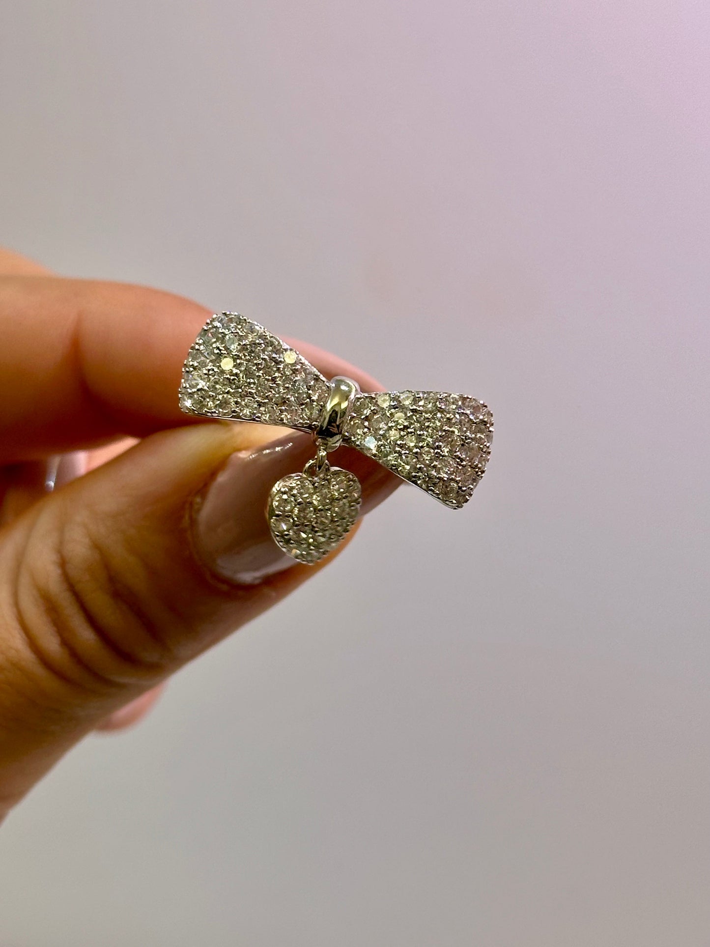 Anello Fiocco e Cuore Pendente