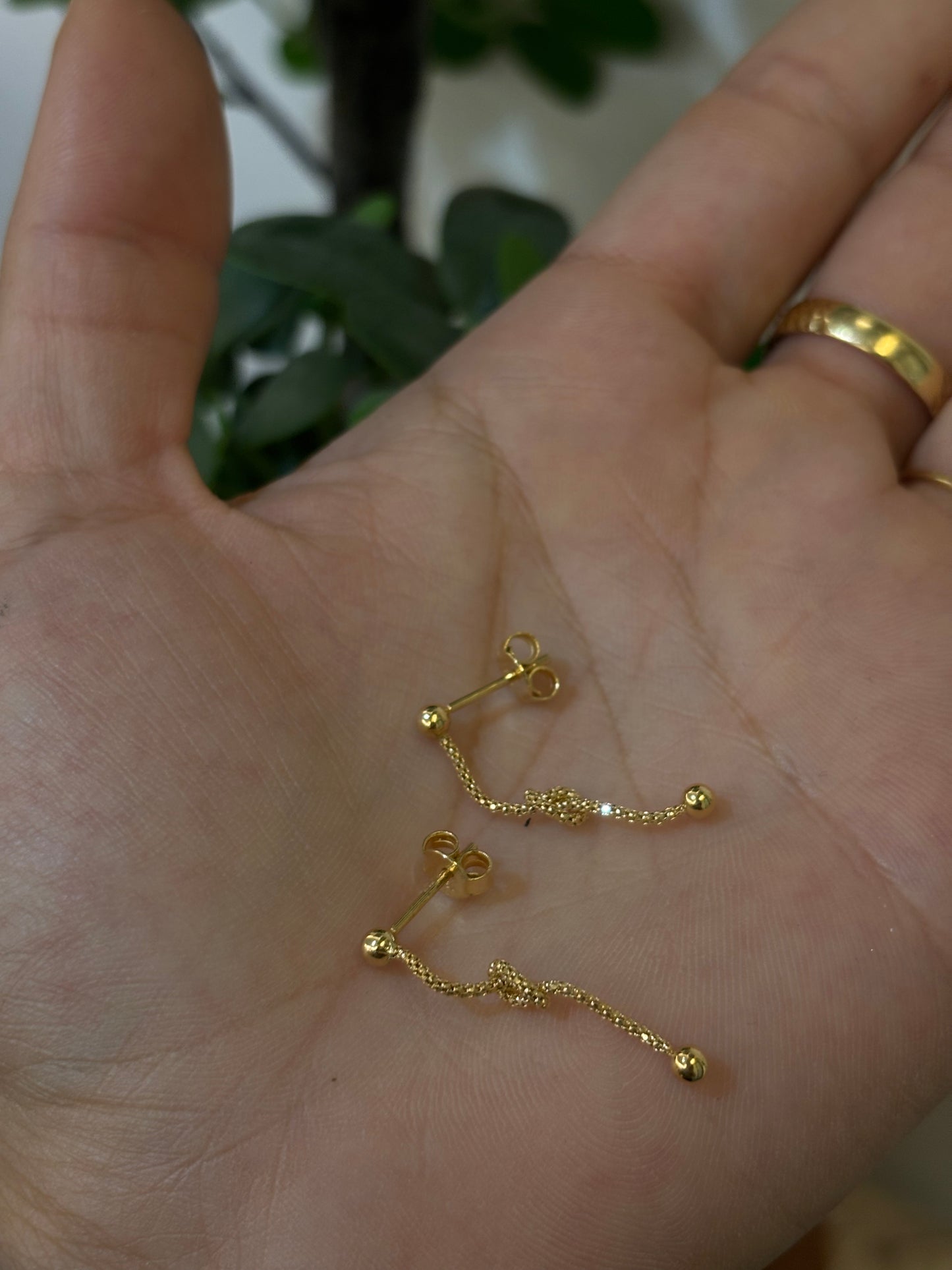 Orecchini Nodo Oro Giallo 18 Carati