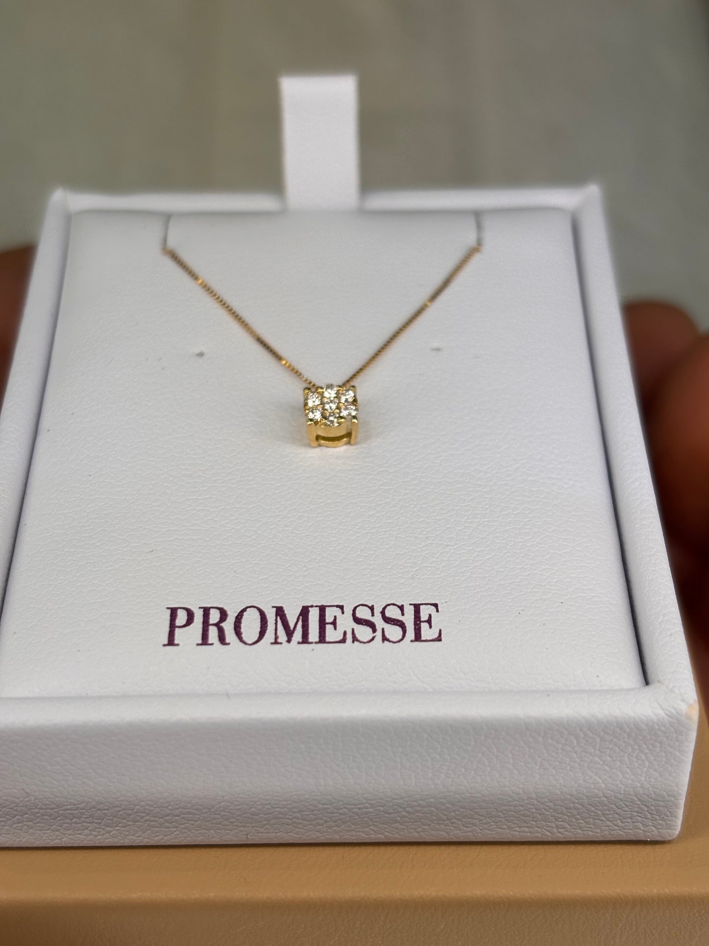 Collana Punto Luce Magic Oro Giallo e Diamanti Promesse Gioielli