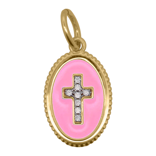 RUE DES MILLE Charm Cross Pink collezione CHARMBAR CB-CN24