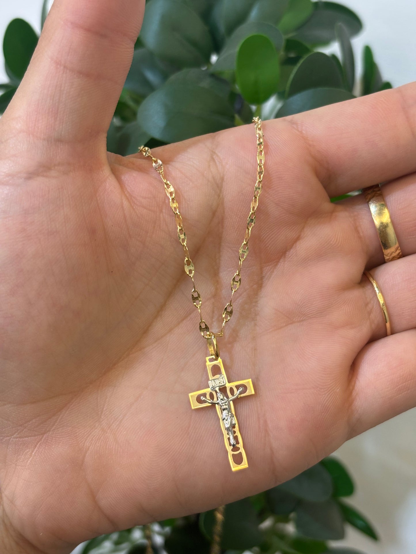 Collana Crocifisso Oro Giallo 18 Carati