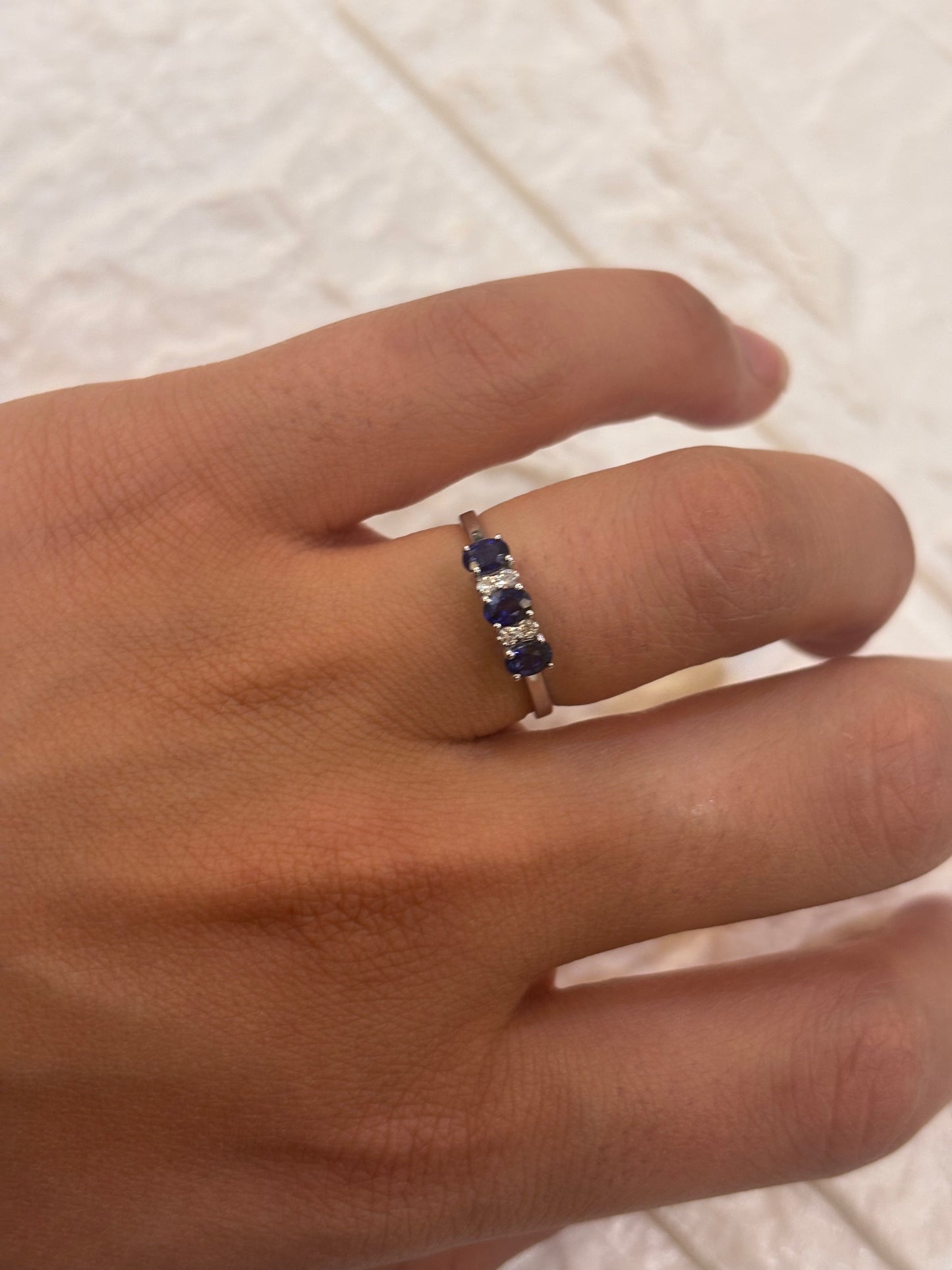 ANELLO TRILOGY MODENA GIOIELLI RUBINO,SMERLADO ,ZAFFIRO E DIAMANTI