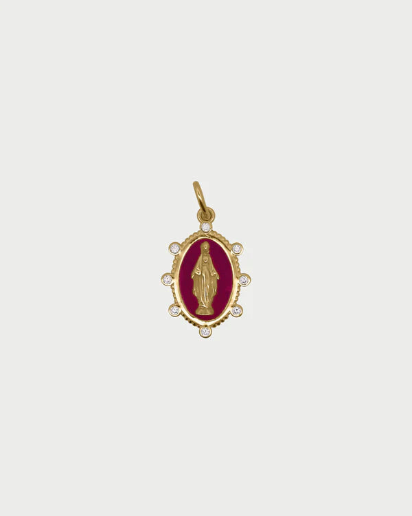 RUE DES MILLE Charm Madonna Burgundy collezione CHARMBAR CB-CN55