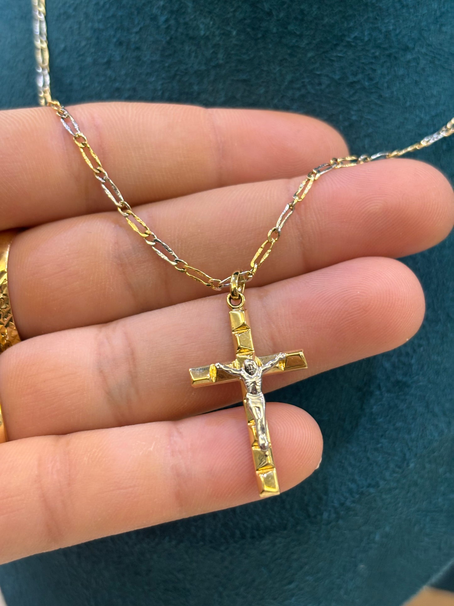 Collana Crocifisso Oro Giallo 18 Carati